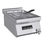 commercial tabletop induction electric deep fryer with fast high power heating for all kinds of fried foods.