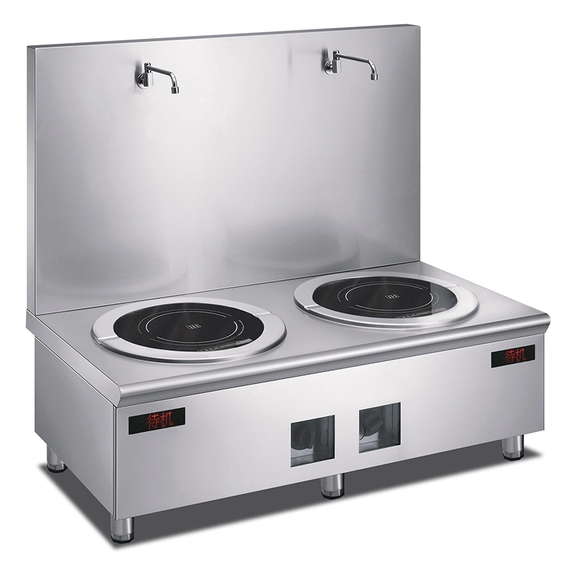 Commercial induction 2-burner stock pot range for high-capacity cooking, featuring durable stainless steel construction and precise temperature control