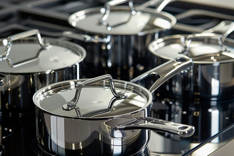 Premium commercial kitchen induction range for precise temperature control