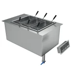 Commercial pasta cooker for efficient professional kitchen use