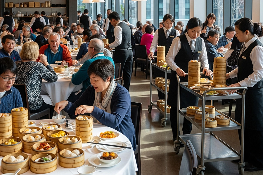 Dim sum steaming equipment for chain tea brands