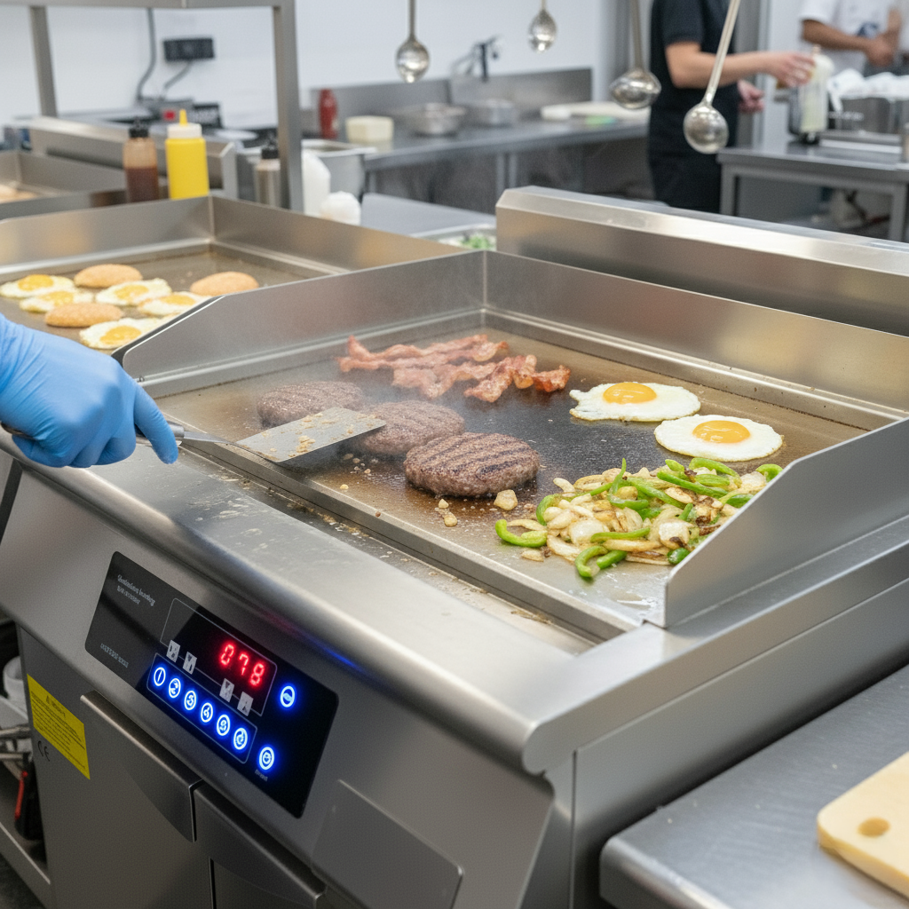 Precise temperature control on a commercial induction griddle