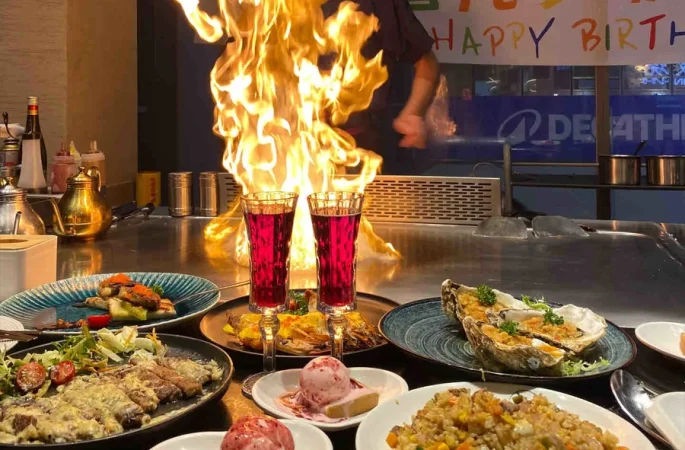 Commercial Teppanyaki Grill with Front Blow Back Absorb Design