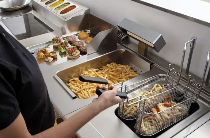 commercial kitchen deep fryer