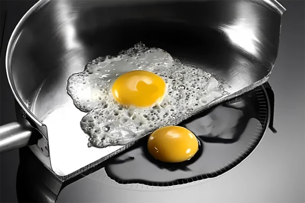 Glass-ceramic surface of an induction cooker showing cool-to-touch and easy-to-clean design